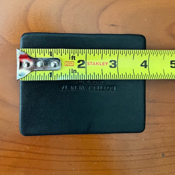 Vintage Bottega Veneta Black Leather Bound Travel Mirror - Picture 9 of 9